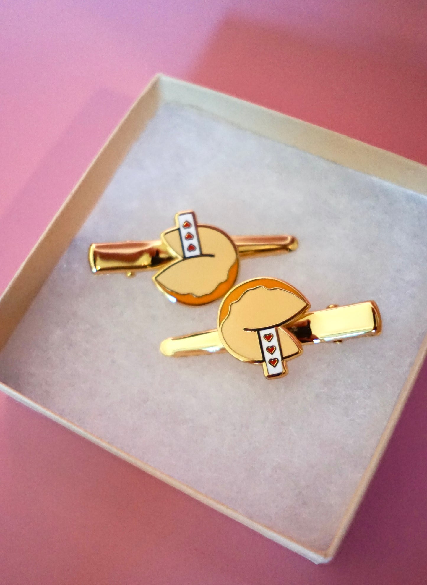 Fortune Cookie Hair Clip Set