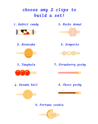 Childhood Snacks Hair Clip Set (Build-your-own!)