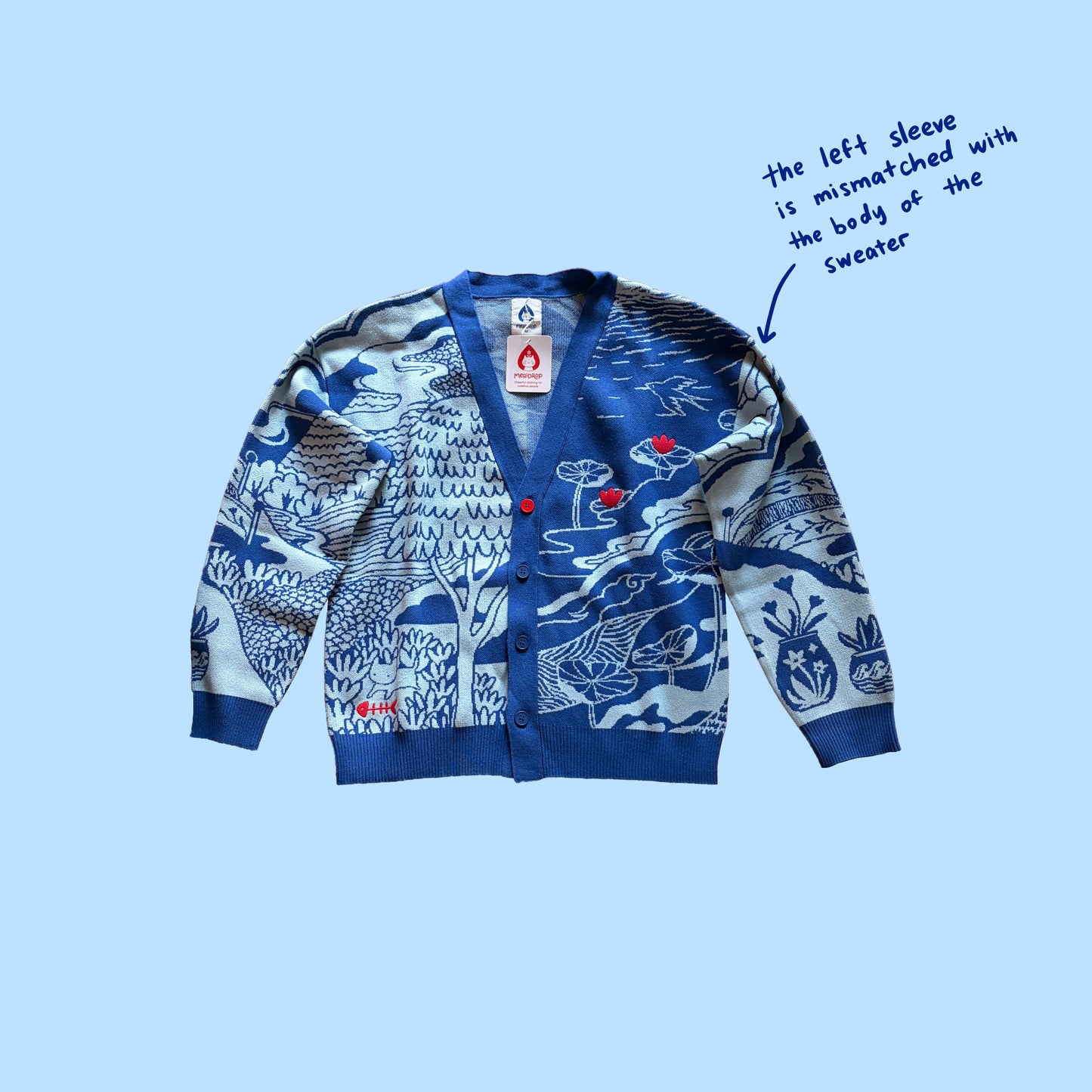 [OOPS] Lake View Cardigan - Left Sleeve Mismatched