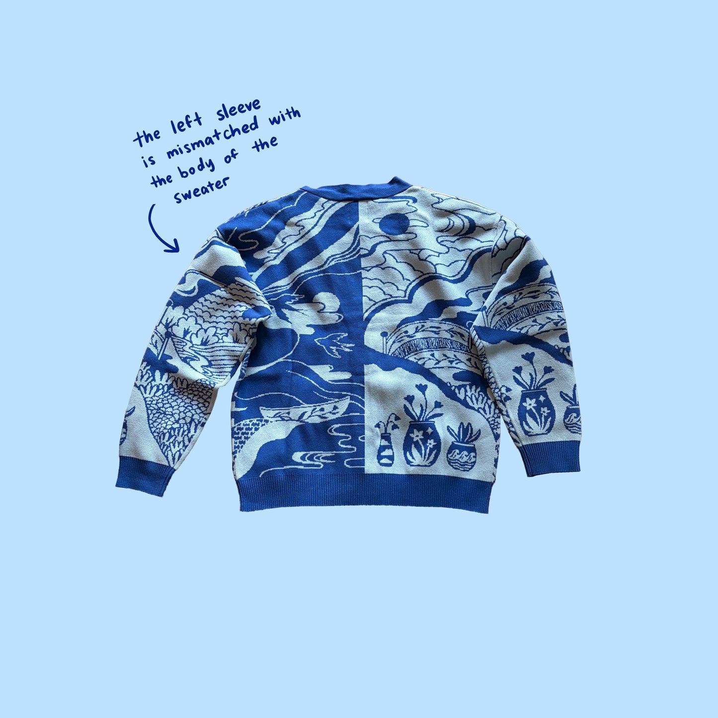 [OOPS] Lake View Cardigan - Left Sleeve Mismatched