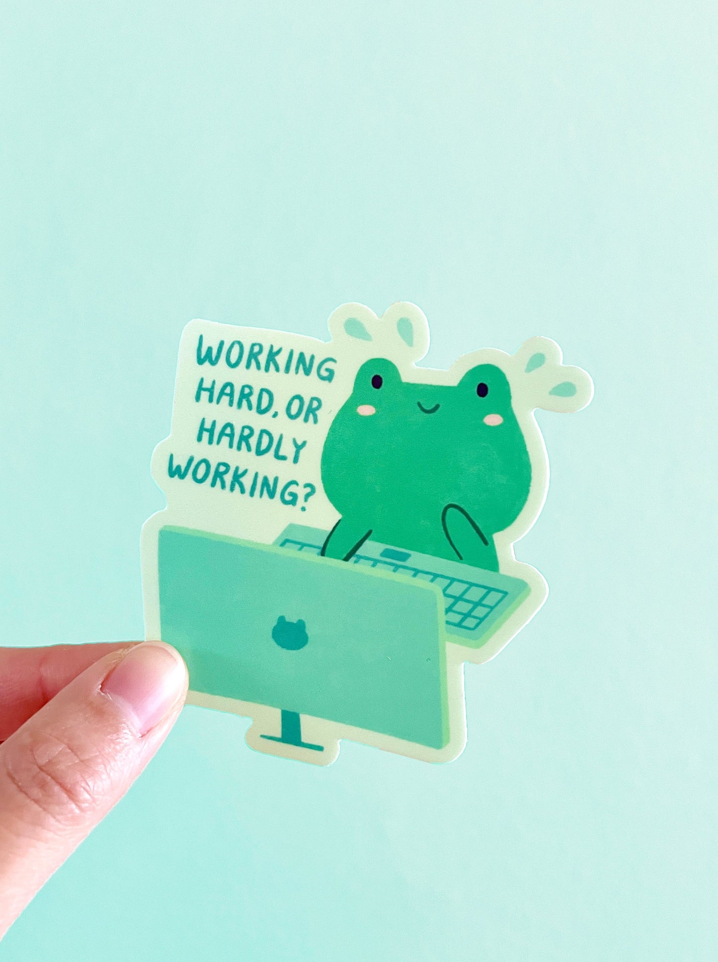 Working Frog Vinyl Sticker