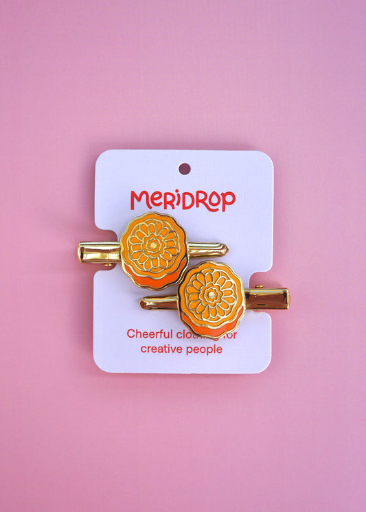 Mooncake Hair Clip Set