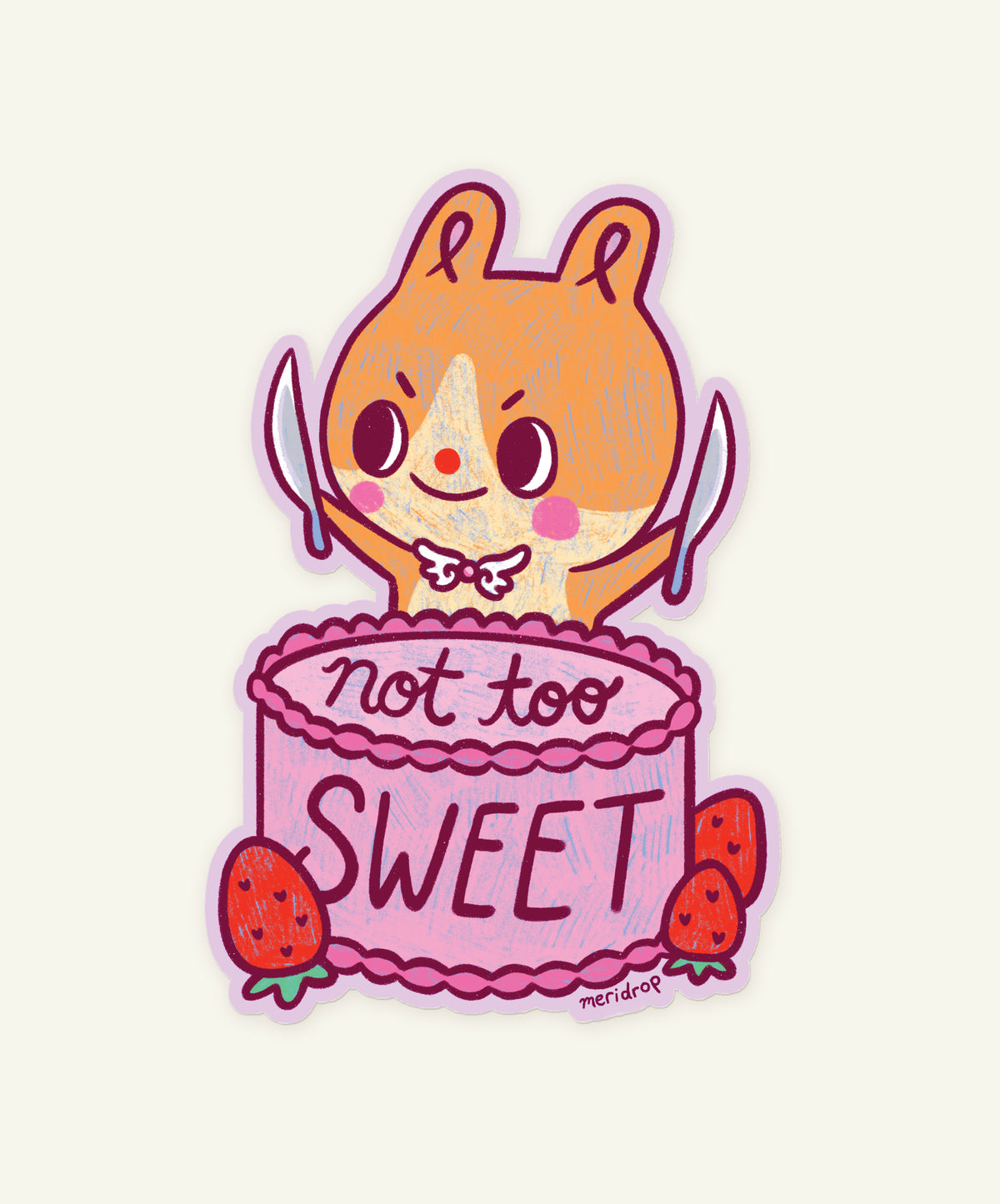 Not Too Sweet Vinyl Sticker