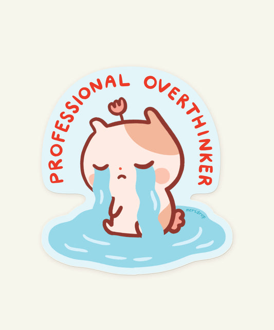 Professional Overthinker Vinyl Sticker