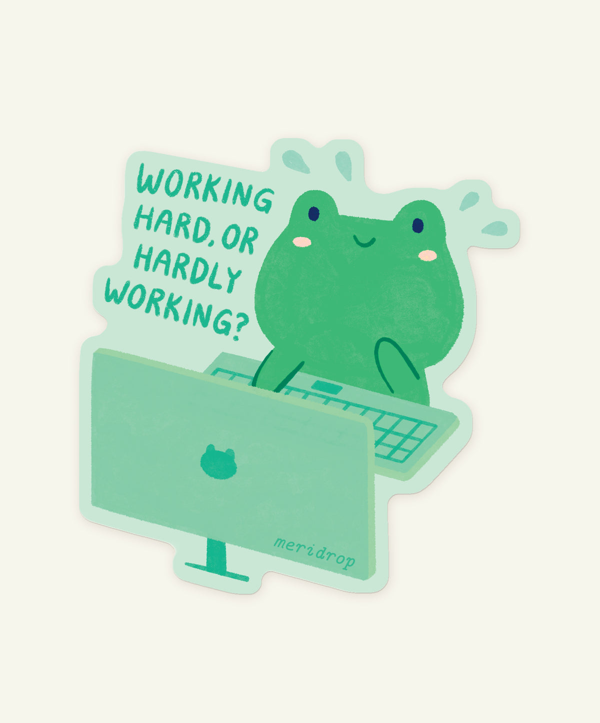 Working Frog Vinyl Sticker
